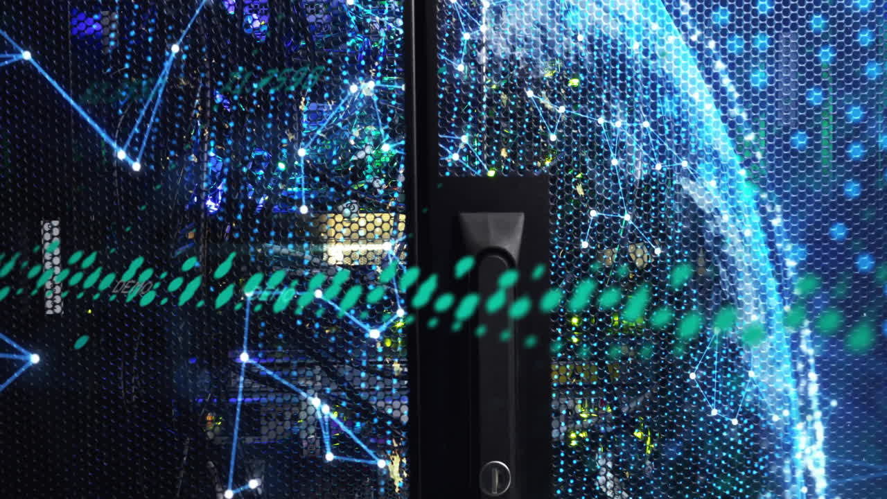 Animation of digital data processing over computer servers