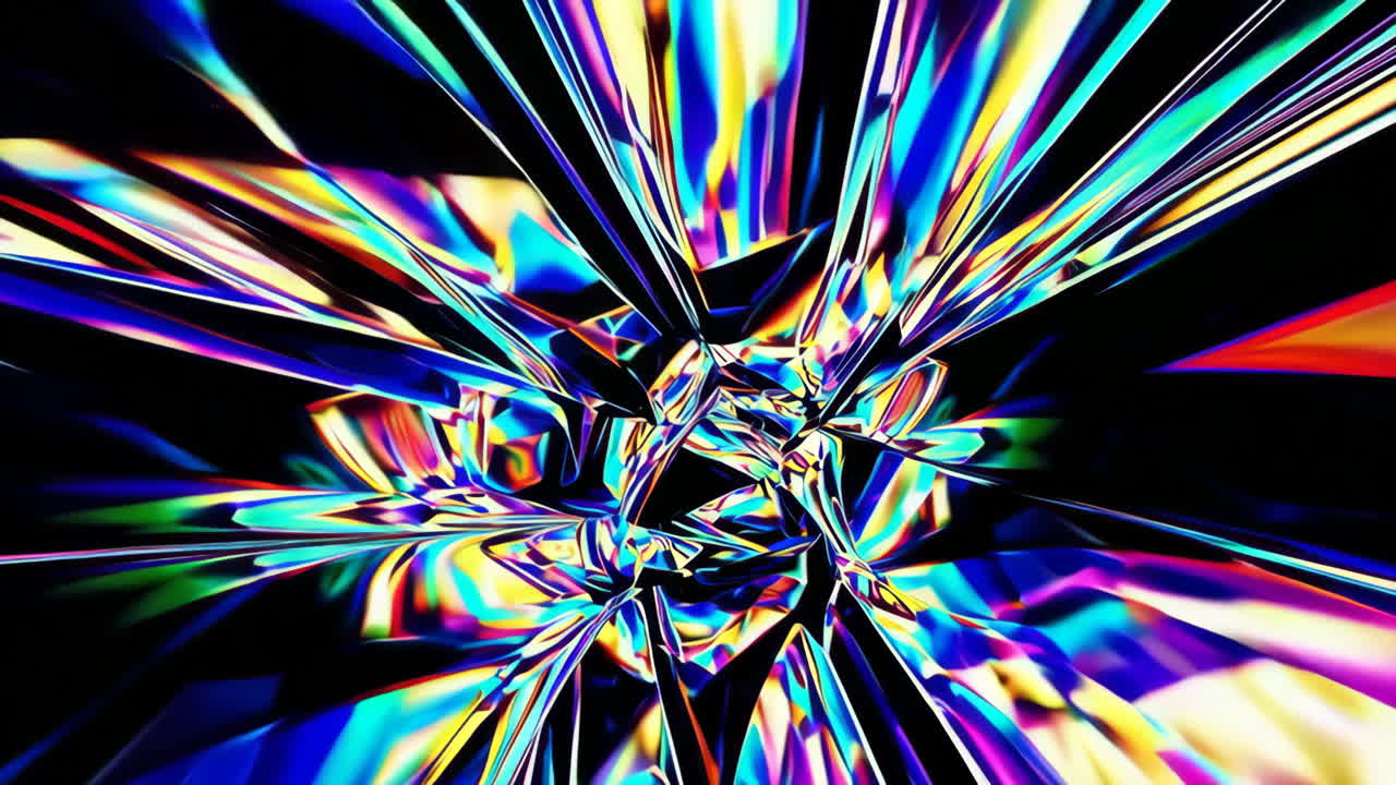 Abstract Holographic Geometric Pattern