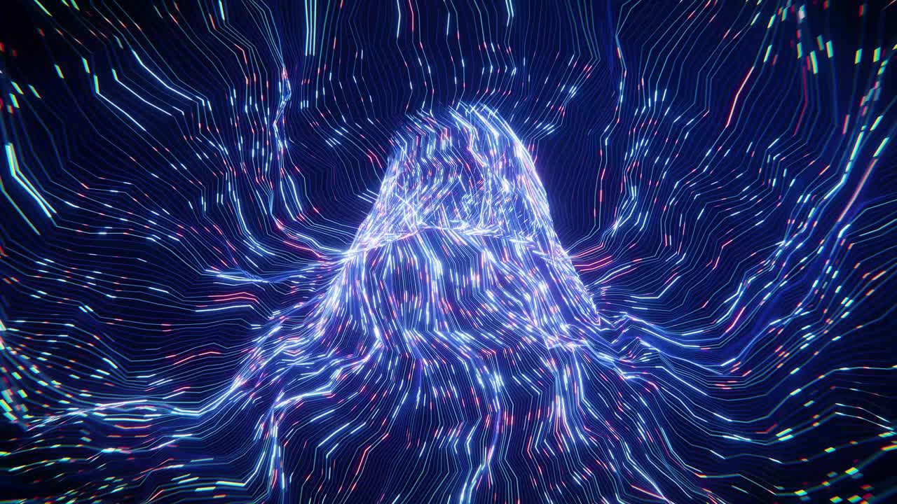 Dynamic Abstract Background with Glowing Blue Lines