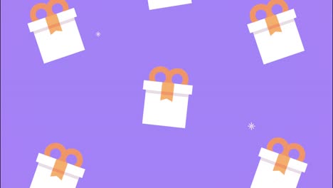 cajas de regalos presente patrón de animación
