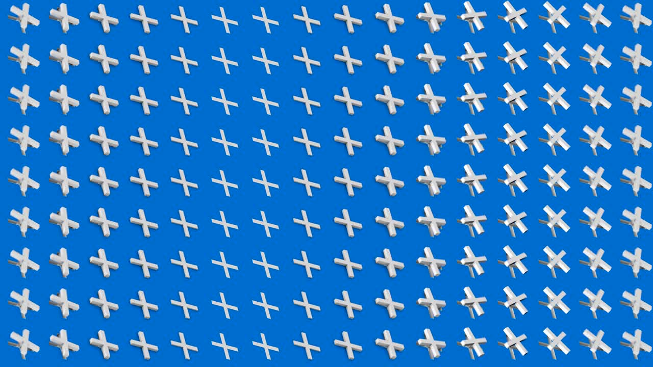 추상적인 이소메트릭 배경 색 십자가 플러스 수직 파동