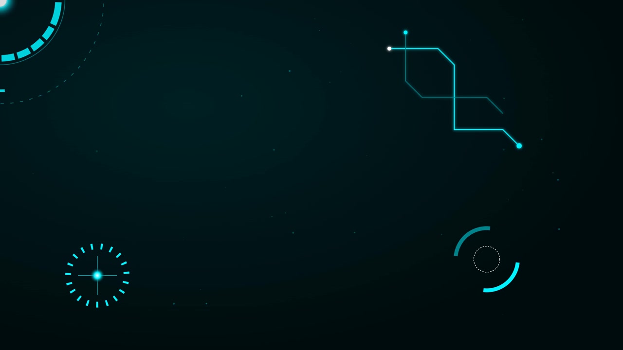 Abstract Digital HUD Interface with Animated Geometric Lines