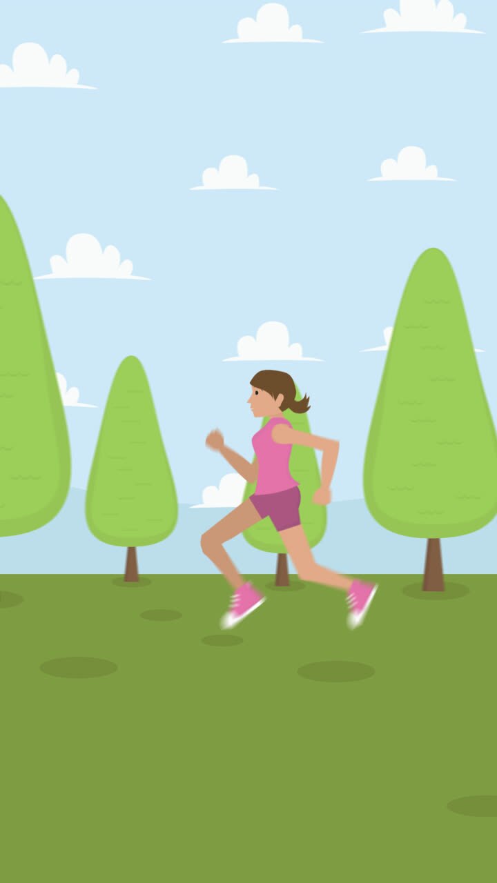 Woman Running in a Park