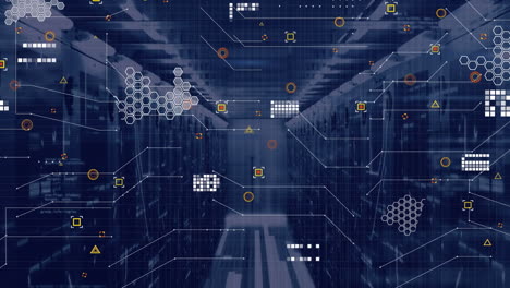 Animation of data processing over computer servers