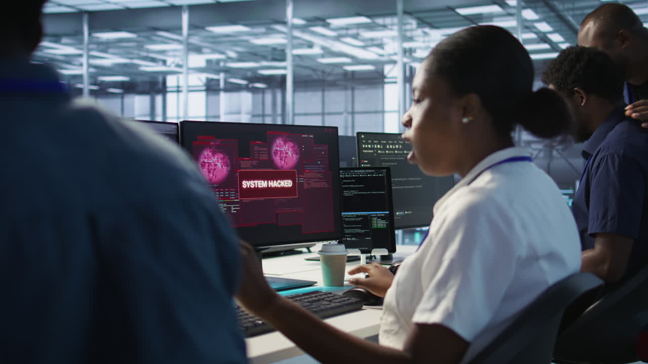Cybersecurity Team Responding to a System Hack
