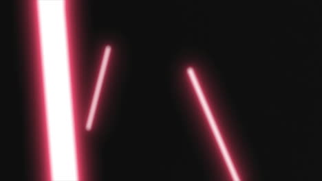 luces de neón rojas pulsantes flotando sobre un fondo negro