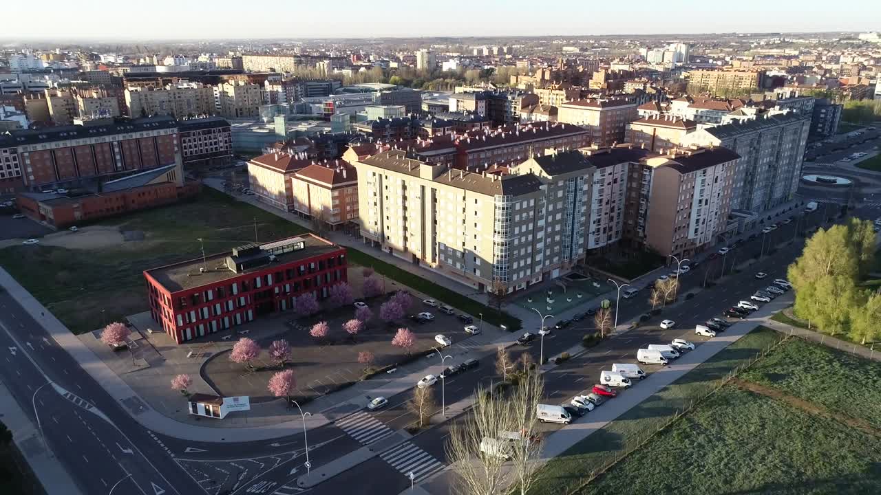los alrededores del museo musac desde la vista aérea