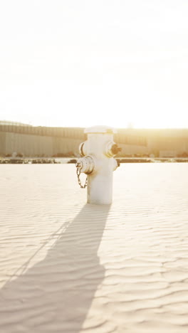 fire hydrant in a desert landscape