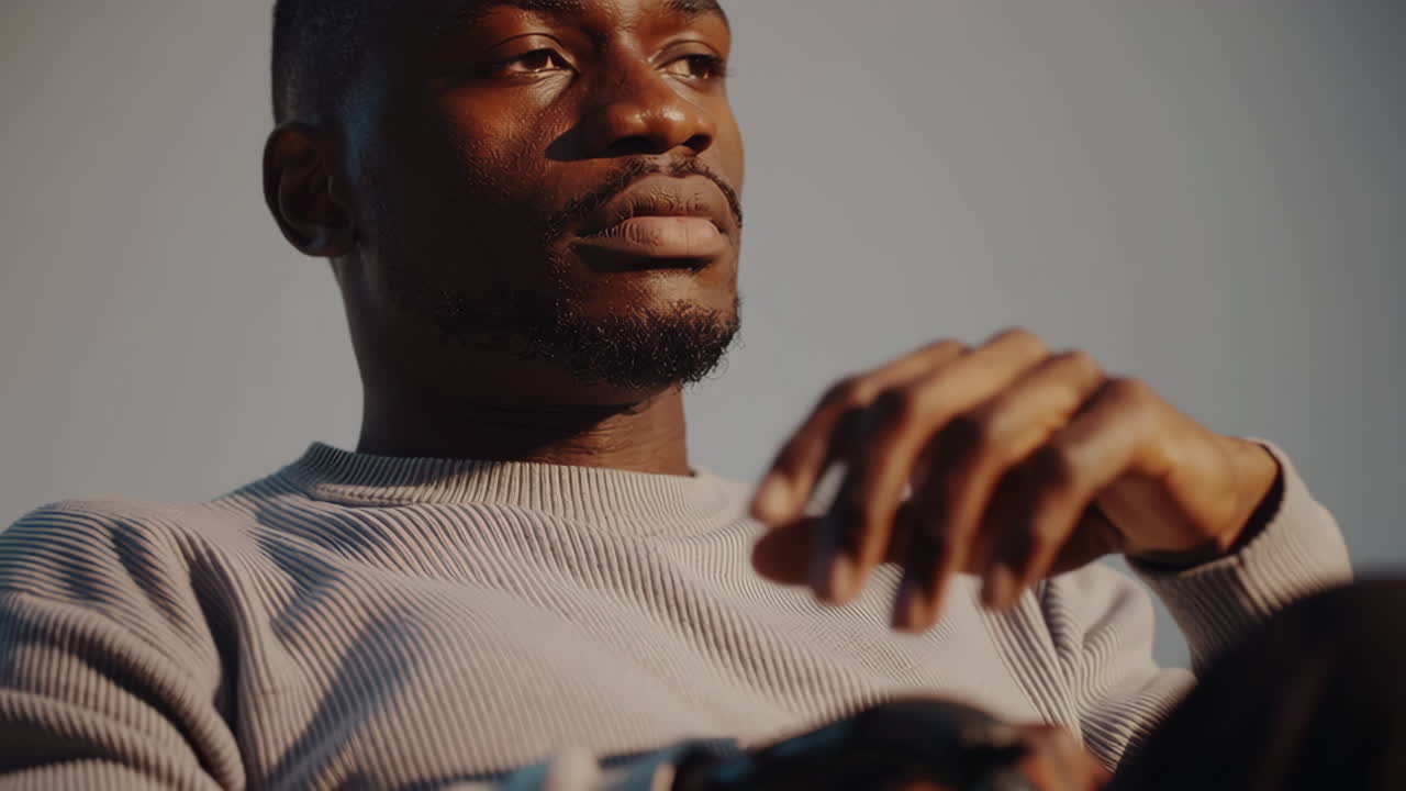 체어에 앉은 남자