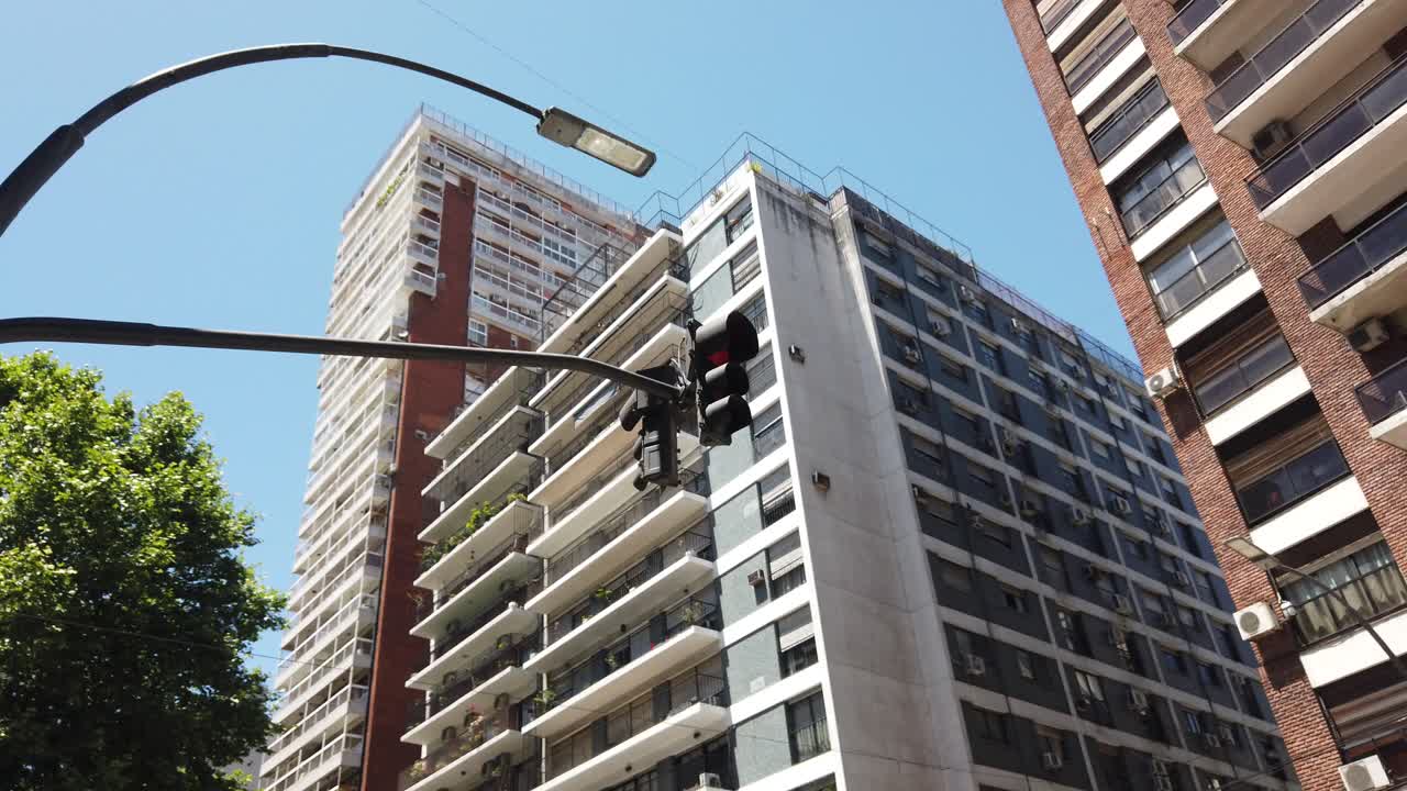 Low angle view of buenos aires city high rise architecture buildings