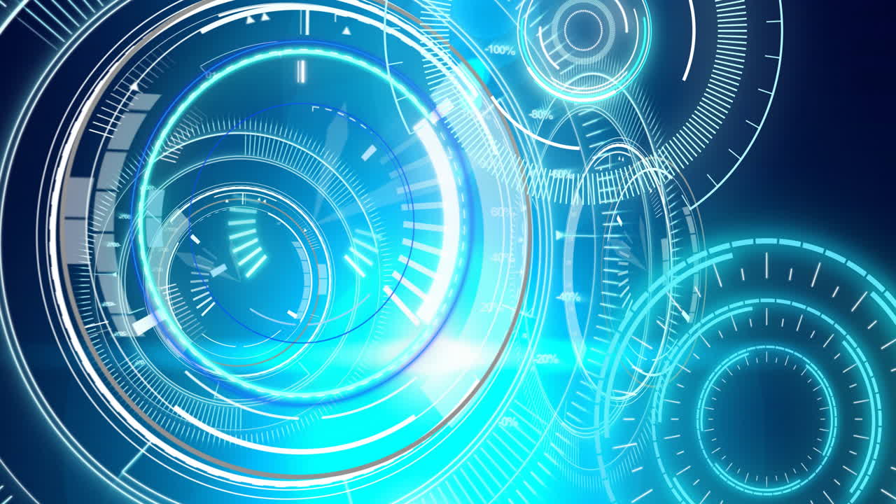 디지털 화면을 통해 스캔 및 데이터 처리 스 ⁇ 의 애니메이션