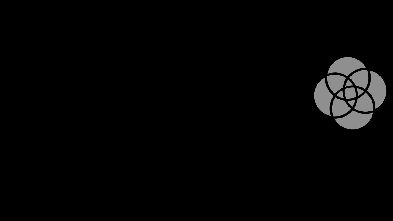 최소한의 검은 바탕에 검은색과 색의 물체입니다.