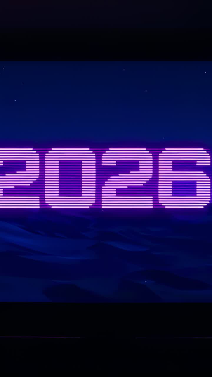 Vertical video: Advancing frames causing neon2026 pulsing at night, magenta scanline for CRT look