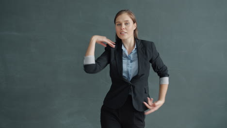 businesswoman dancing