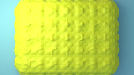 looped 3d animation of growing balls arranged in rows