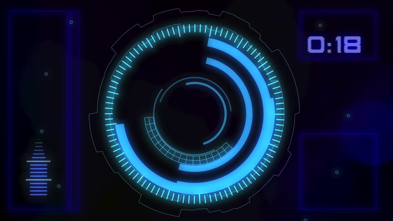 미래의 hud 그래픽 인터페이스