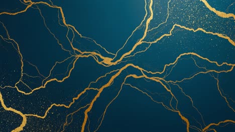 abstract gold and blue artwork featuring intricate lines and textures highlighting dynamic movement and visual elegance for modern aesthetic appeal