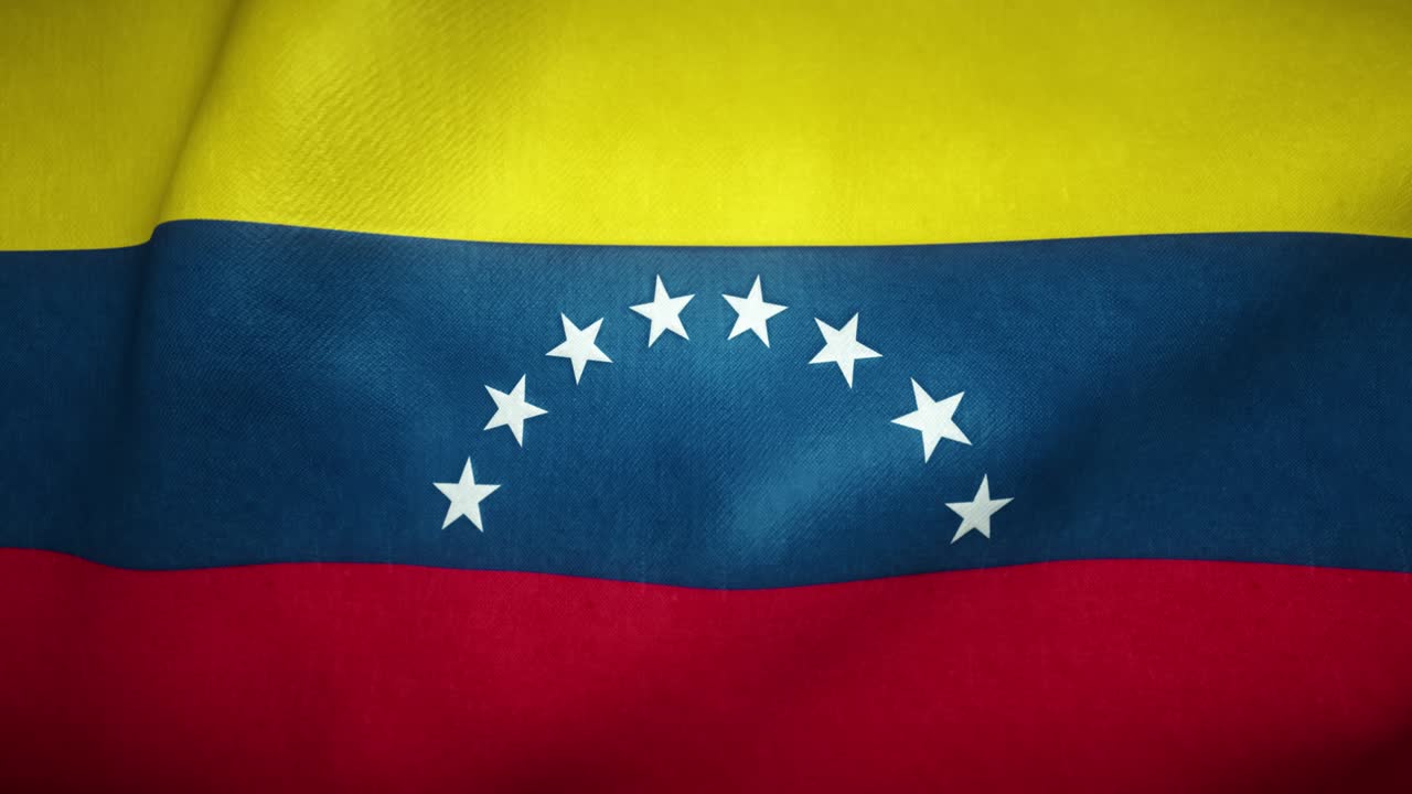 bandeira da venezuela a agitar-se no vento