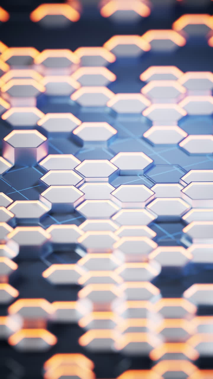 fondo de material hexagonal metálico, renderización en 3d.