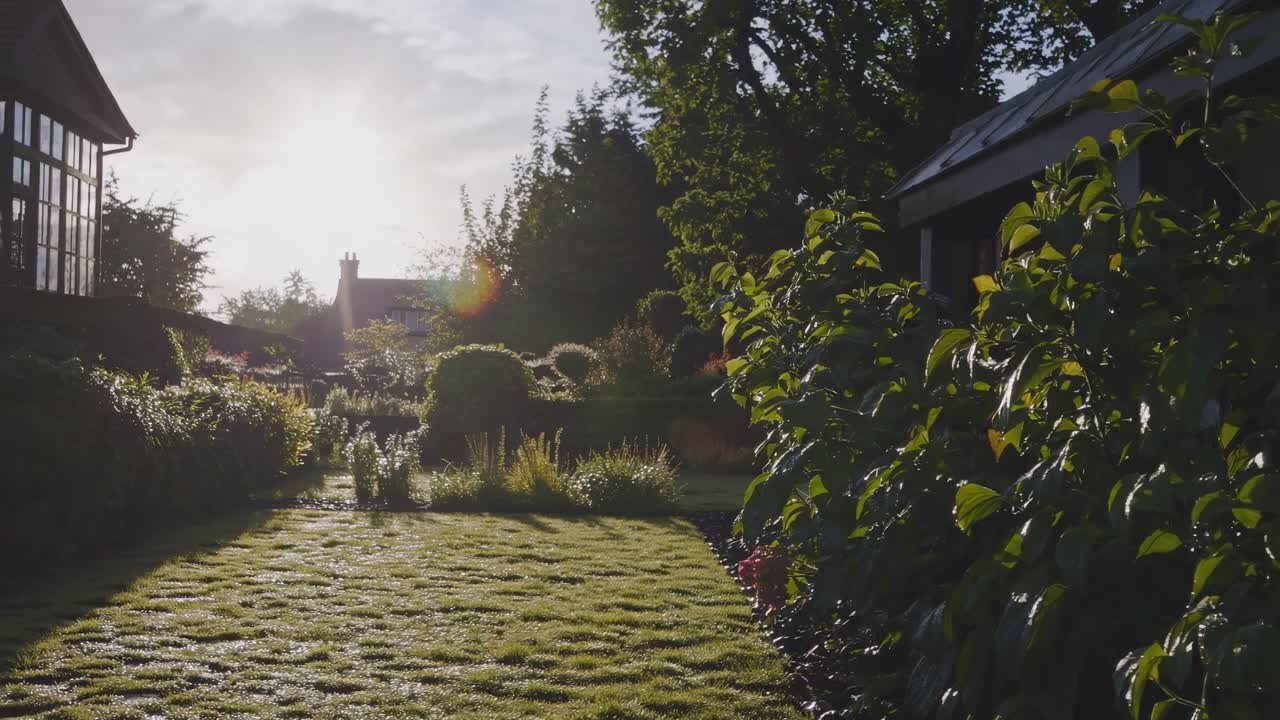 Beautiful Garden in the Morning Light