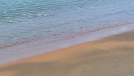 a peaceful beach scene showcasing gentle waves lapping the shore inviting relaxation and serenity.