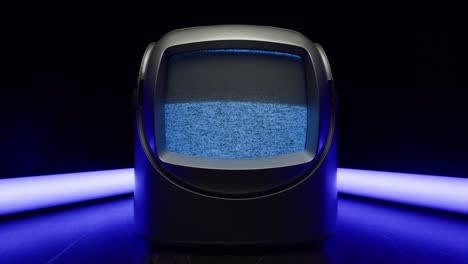 tv retro, televisión vintage en una configuración nostálgica, una tv retro muestra grano en la pantalla, dispositivo aterrador de la noche de halloween bueno para la llave de croma y la pantalla verde. imágenes de alta calidad 4k