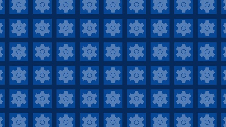 Blue Gear Pattern Background