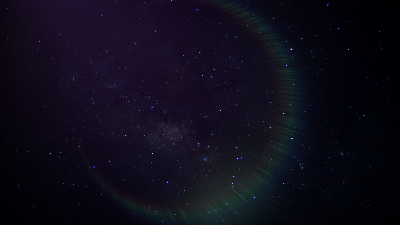 푸른 별이 있는 어두운 공간