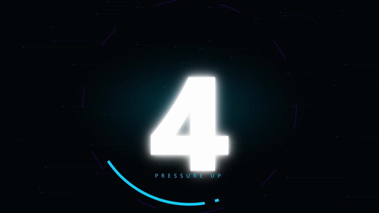 Futuristic Digital Countdown Timer with Sci-Fi Interface