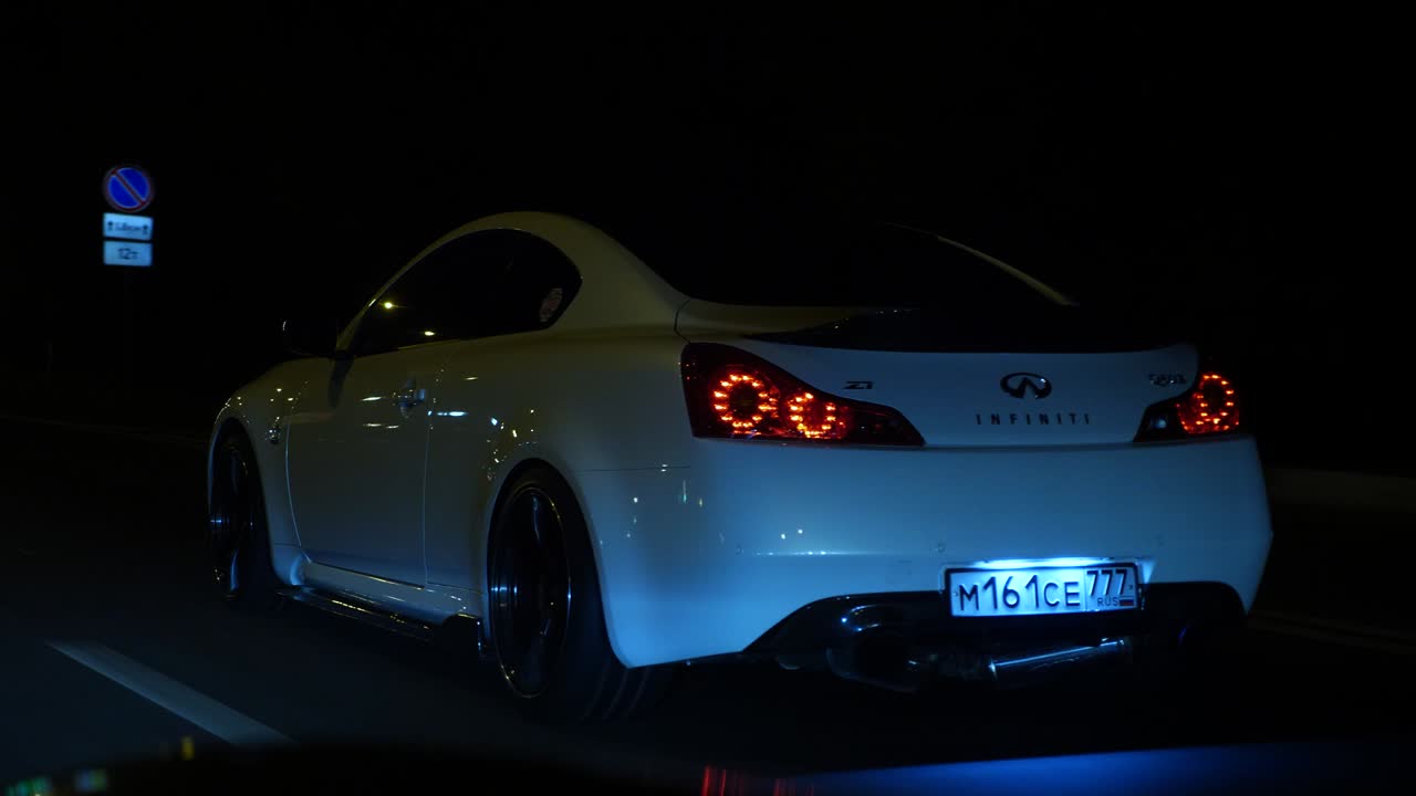 Infiniti G37 at night