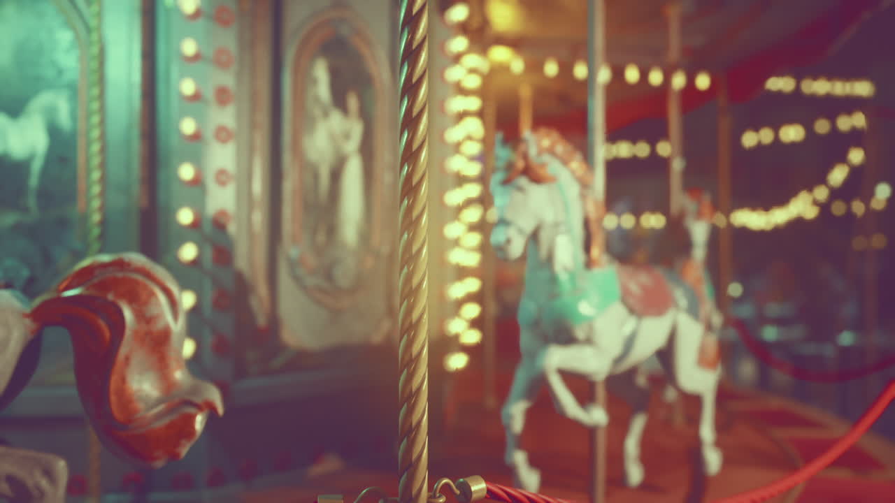 빈티지 카니발 에서 카루셀 말