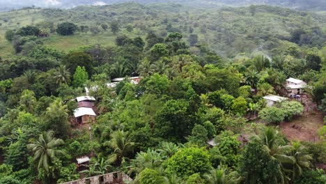 humble dwellings and makeshift homes blend with the natural surroundings