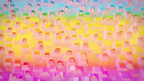 looped abstract background. beautiful iridescent wavy surface of liquid with pattern, gradient color and flow waves on it. rainbow glossy and matt fluid. creative bright bg with soft smooth animation.