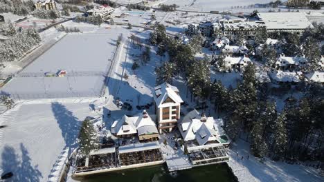 Imágenes-Aéreas-Del-Lago-De-Montaña-Zlatibor