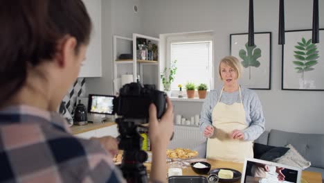 handheld video of baking for social media