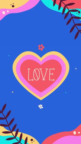 Motion-Graphic-of-Hand-drawn-love-background-with-leaves