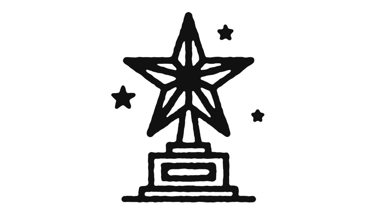 시상식 아이콘 애니메이션 영상 및 알파 채널