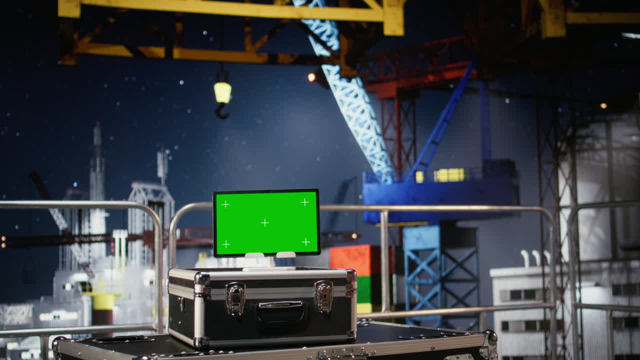 Isolated mockup screen with predictive maintenance and performance dashboard