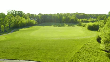 aerial video of a beautiful golf course