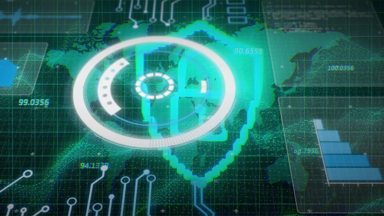 Bright arc appearing, central HUD ring expanding, adding layers, locking onto Eurasia for scan