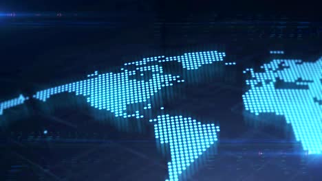 mapa digital do mundo.