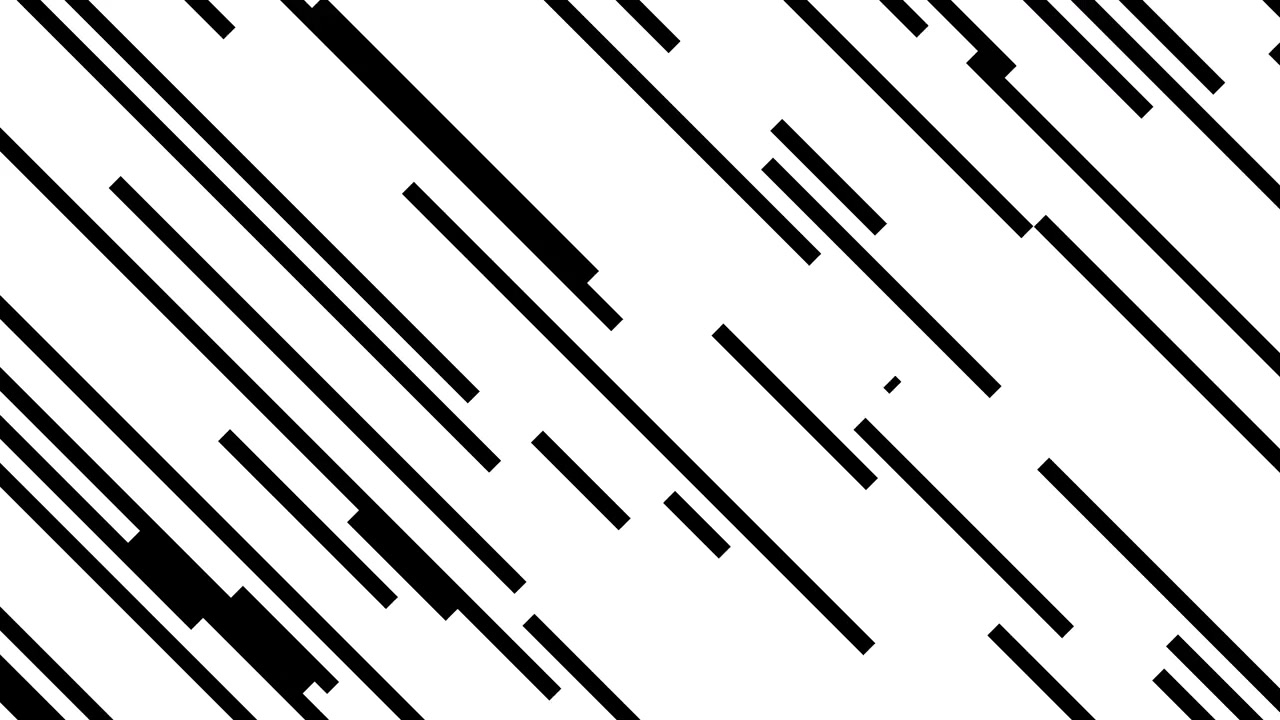Abstract Motion Graphic with Diagonal Black and White Lines
