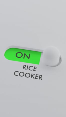 switching on the rice cooker switch vertical video