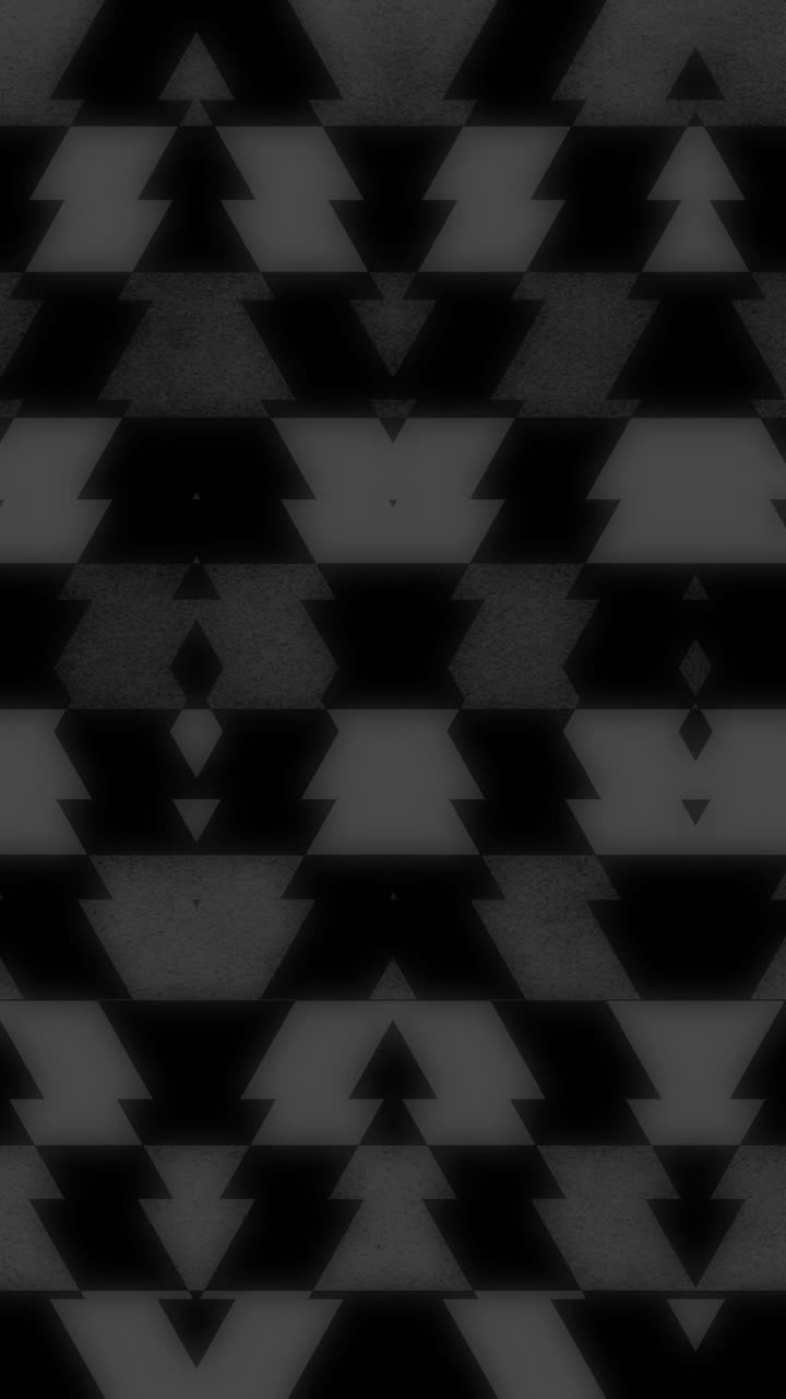Abstract Black and Gray Geometric Triangle Pattern Animation