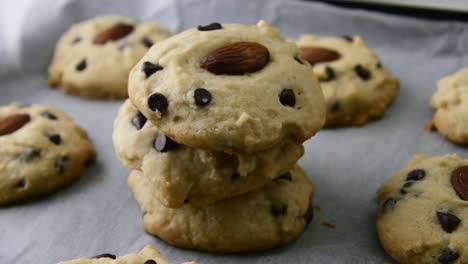 galletas de chocolate caseras en primer plano