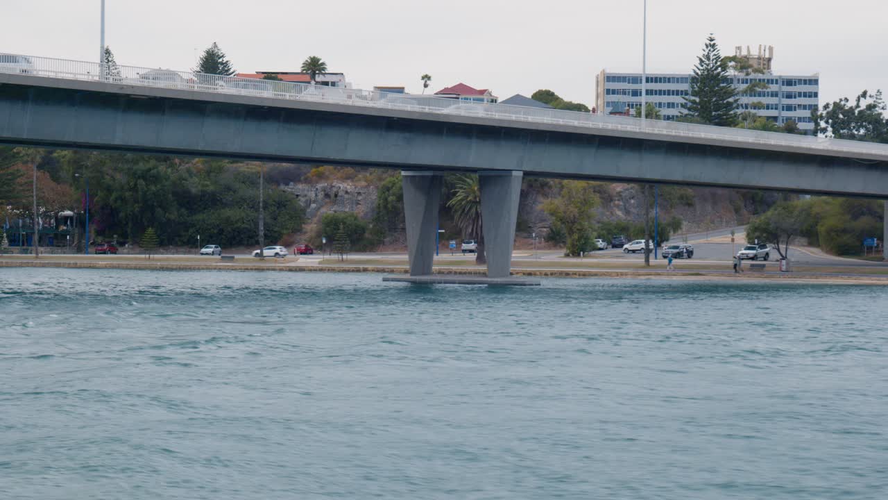 오스트레일리아의 한 강에서 볼 수 있는 물 앞 생활