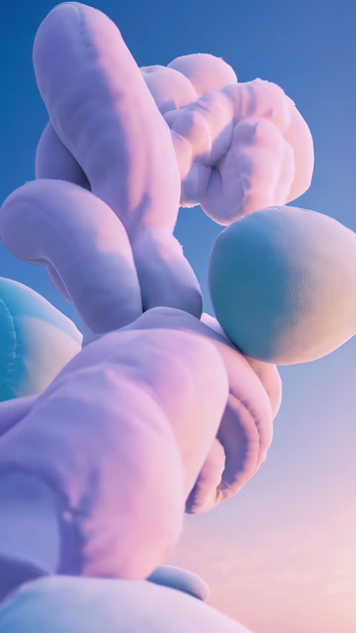 Abstract Pastel Floating Forms