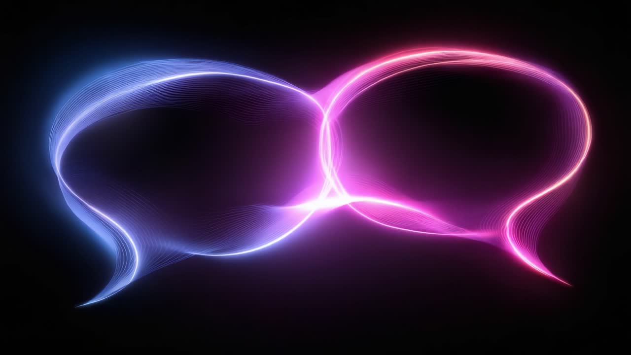 Dynamic and Engaging Waves of Light Representing Conversation and Connection: An Artistic Visualization of Communication in a Digital Era