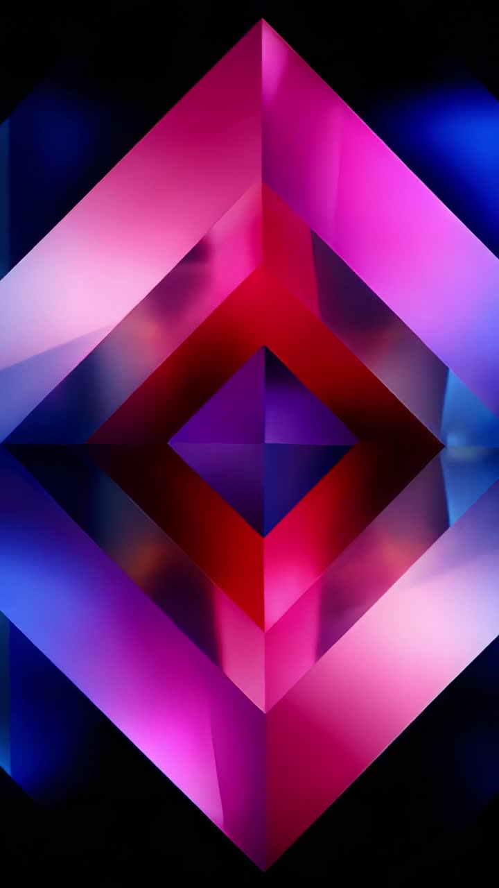 A Vibrant Geometric Composition Featuring Colorful Triangular Shapes and Gradients that Create a Dynamic Visual Experience, Emphasizing the Aesthetic Beauty of Light and Color Interaction