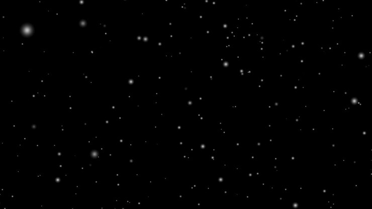 Peaceful snow with mesmerising particles computer generated animation, with alpha channel